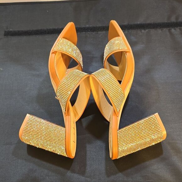 BRAND NEW NICOLE MILLER NEW YORK RHINESTONE EMBELLISHMENTS OPEN-TOE SANDAL G1 - Picture 14 of 16